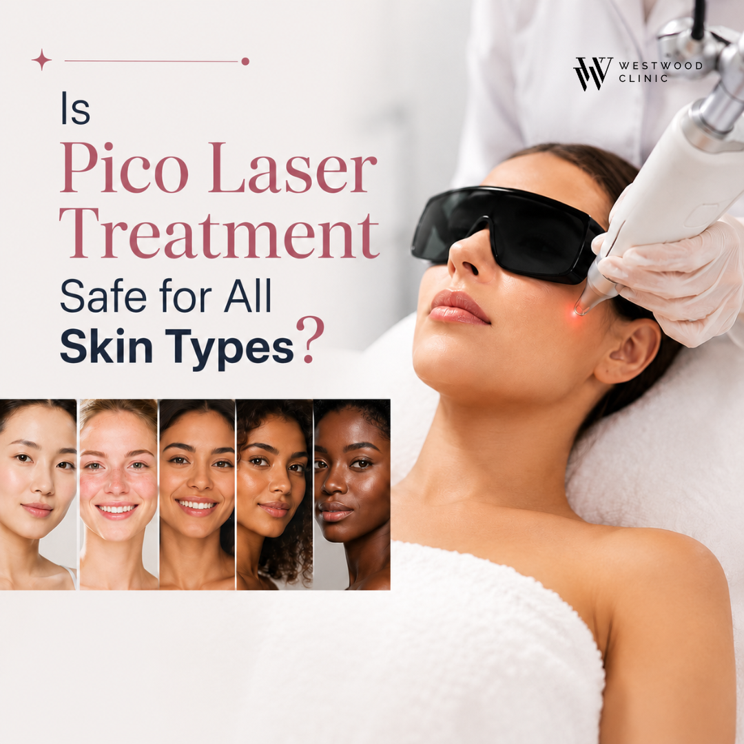 patient undergoing pico laser treatment