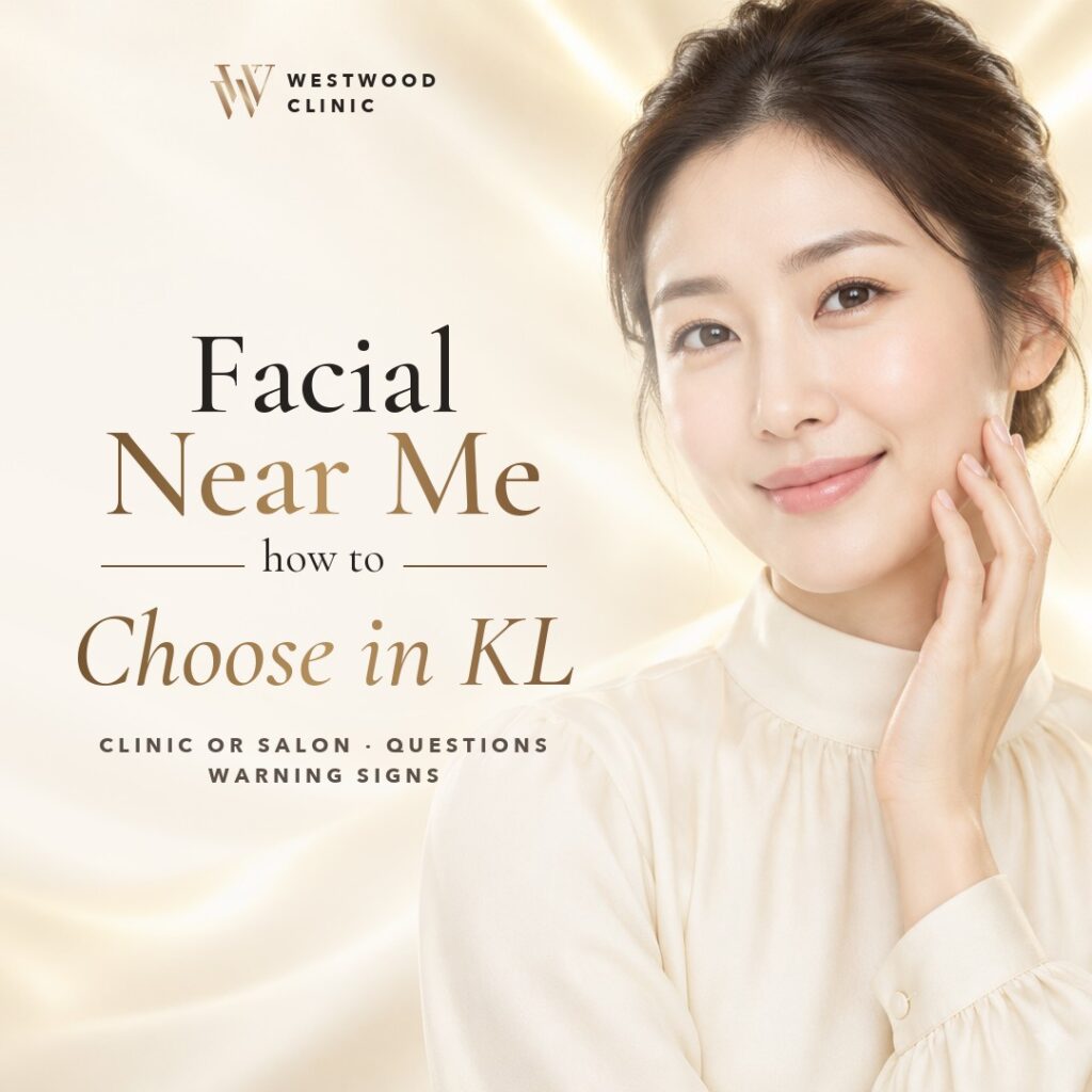 Woman with clear skin smiling and lightly touching her cheek