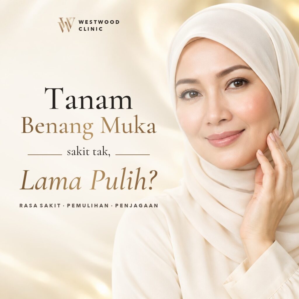 Wanita berhijab menyentuh pipinya dengan lembut